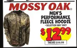 Ollie's MOSSY OAK MEN'S PERFORMANCE FLEECE HOODIE offer