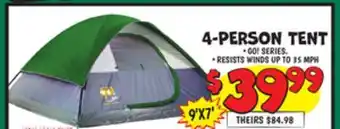 Ollie's COLEMAN 4-PERSON TENT offer