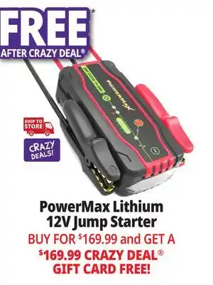 Ocean State Job Lot PowerMax Lithium 12V Jump Starter offer