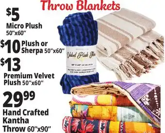 Ocean State Job Lot Micro Plush Throw Blankets offer