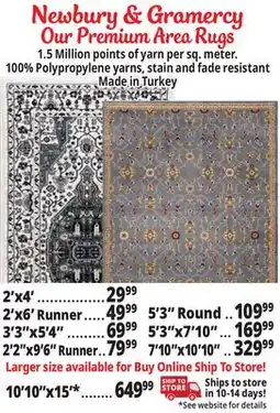Ocean State Job Lot Newbury & Gramercy Our Premium Area Rugs offer