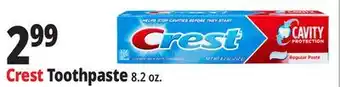 Ocean State Job Lot Crest Toothpaste offer