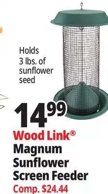 Ocean State Job Lot Wood Link Magnum Sunflower Screen Feeder offer