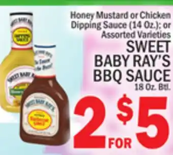 C Town SWEET BABY RAY'S BBQ SAUCE, 18 Oz. Btl offer