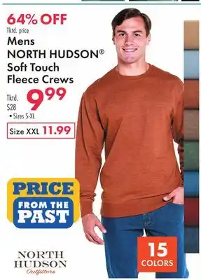 Boscov's Mens NORTH HUDSON Soft Touch Fleece Crews offer