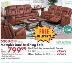 Boscov's Memphis Dual-Reclining Sofa offer