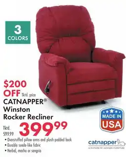 Boscov's CATNAPPER Winston Rocker Recliner offer