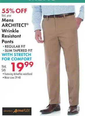 Boscov's Mens ARCHITECT Wrinkle Resistant Pants offer