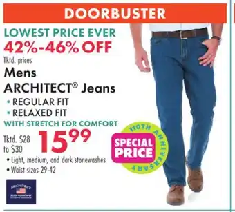 Boscov's Mens ARCHITECT Jeans offer