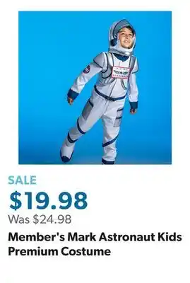 Sam's Club Member's Mark Astronaut Kids Premium Costume offer