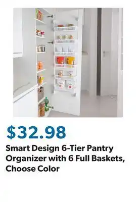 Sam's Club Smart Design 6-Tier Pantry Organizer with 6 Full Baskets, Choose Color offer
