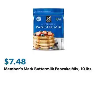 Sam's Club Member's Mark Buttermilk Pancake Mix, 10 lbs offer