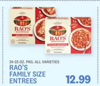 Kings Food Markets RAO'S FAMILY SIZE ENTREES offer