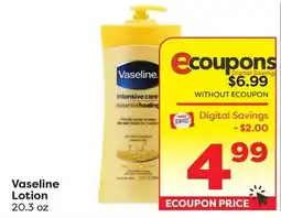 Weis Markets Vaseline Lotion offer