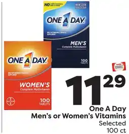 Weis Markets One A Day Men's or Women's Vitamins offer