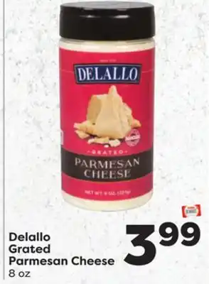 Weis Markets Delallo Grated Parmesan Cheese offer