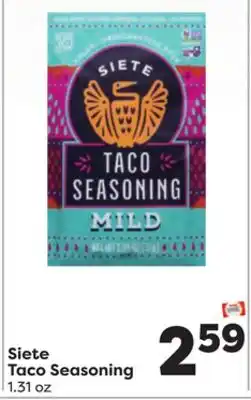 Weis Markets Siete Taco Seasoning offer