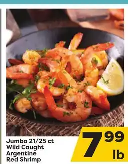 Weis Markets Jumbo 21/25 ct Wild Caught Argentine Red Shrimp offer