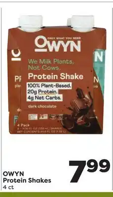 Weis Markets OWYN Protein Shakes offer