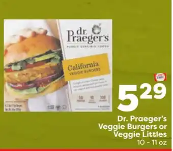 Weis Markets Dr.Praeger's Veggie Burgers or Veggie Littles offer