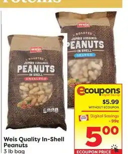Weis Markets Weis Quality In-Shell Peanuts offer