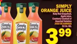 Bravo Supermarkets SIMPLY ORANGE JUICE offer