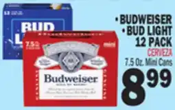 Bravo Supermarkets BUDWEISER, BUD LIGHT 12 PACK offer