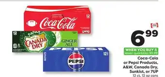 Weis Markets Coca-Cola or Pepsi Products, A&W, Canada Dry, Sunkist, or 7UP offer