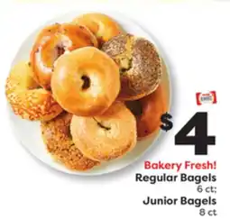 Weis Markets Regular Bagels 6 ct Junior Bagels 8 ct offer