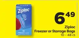 Weis Markets Ziploc Freezer or Storage Bags offer