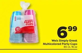 Weis Markets Weis Simply Great Multicolored Party Cups offer