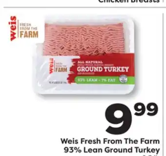 Weis Markets Weis Fresh From The Farm 93% Lean Ground Turkey offer