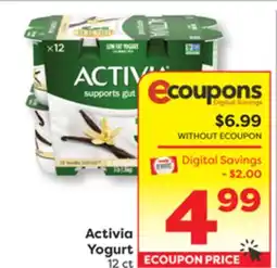 Weis Markets Activia Yogurt offer