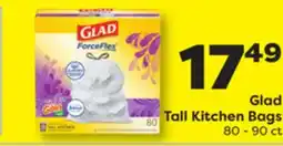 Weis Markets Glad Tall Kitchen Bags offer