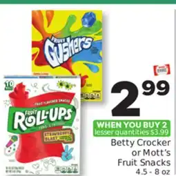 Weis Markets Betty Crocker or Mott's Fruit Snacks offer
