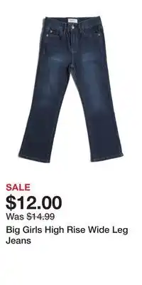 TJ Maxx Big Girls High Rise Wide Leg Jeans offer