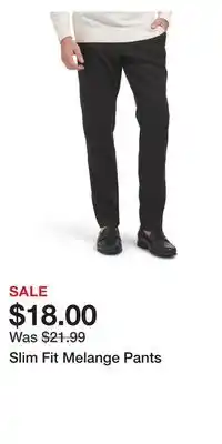 TJ Maxx Slim Fit Melange Pants offer