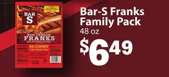 ACME Bar-S Franks Family Pack offer