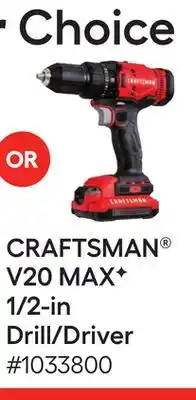 Lowe's V20 MAX F 1/2-in Drill/Driver offer