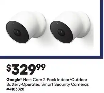 Lowe's Nest Cam 2-Pack Indoor/Outdoor Battery-Operated Smart Security Cameras offer