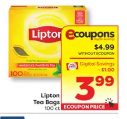Weis Markets Lipton Tea Bags offer