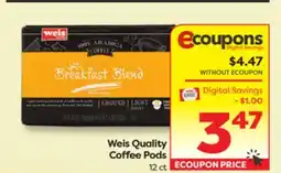 Weis Markets Weis Quality Coffee Pods offer