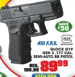 Big 5 Umarex Glock G19 Gen 3 .177 Caliber Semi-Auto BB Pistol offer