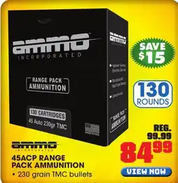 Big 5 Ammo, Inc. 45ACP Range Pack Ammunition offer