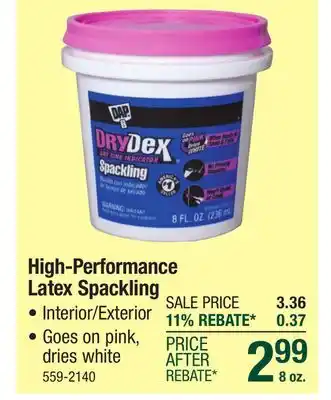 Menards DAP DryDex Color Changing Spackling - 8 oz offer