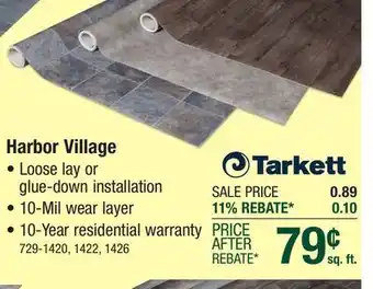 Menards Tarkett Harbor Village Grey Concrete Sheet Vinyl 12 ft. Wide offer