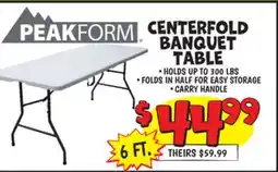 Ollie's CENTERFOLD BANQUET TABLE offer