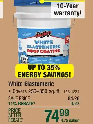 Menards SealBest White Elastomeric Roof Coating - 4.75 gal offer