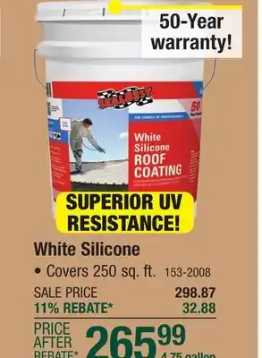 Menards SealBest White Silicone Roof Coating - 4.75 gal offer