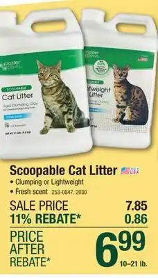 Menards Master Paws Clumping Cat Litter - 21 lbs offer